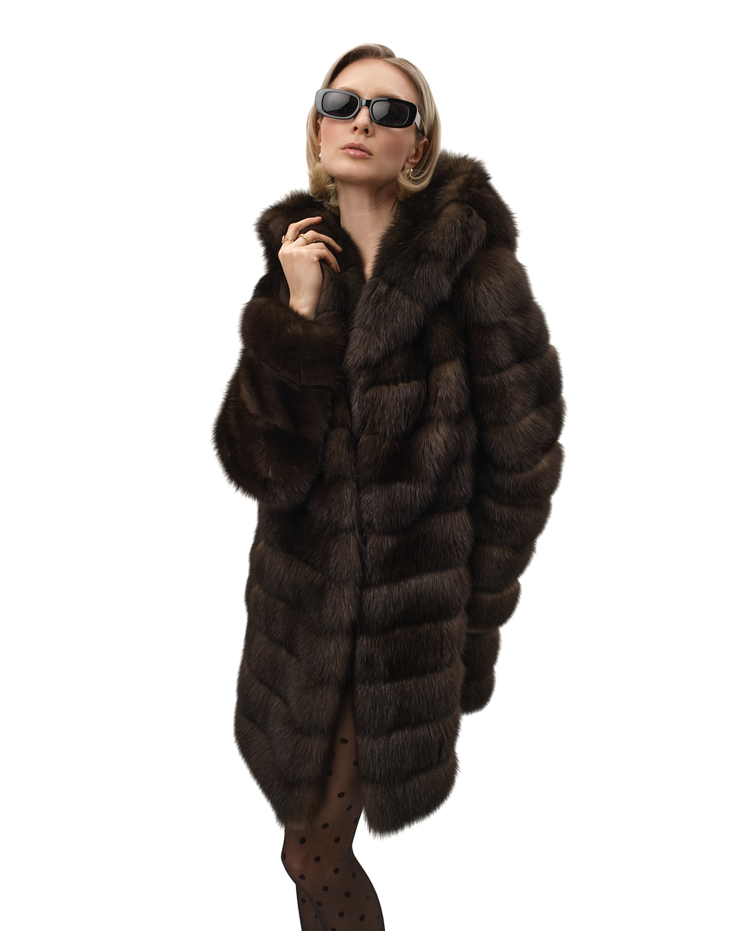 полупальто из меха соболя