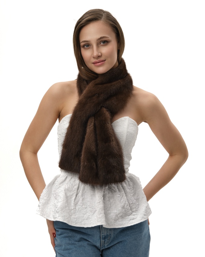 шарф из меха норки
