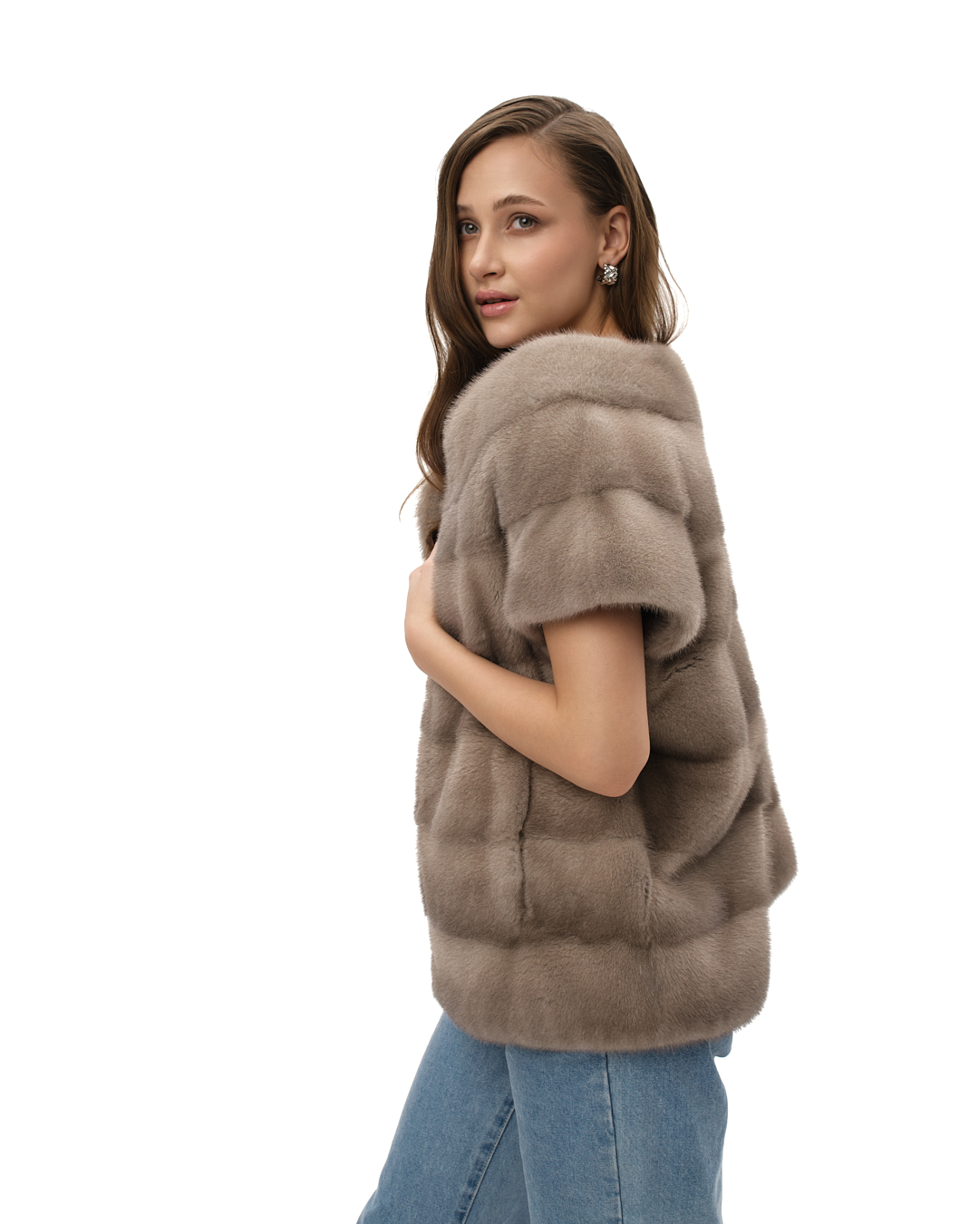 жилет из меха норки