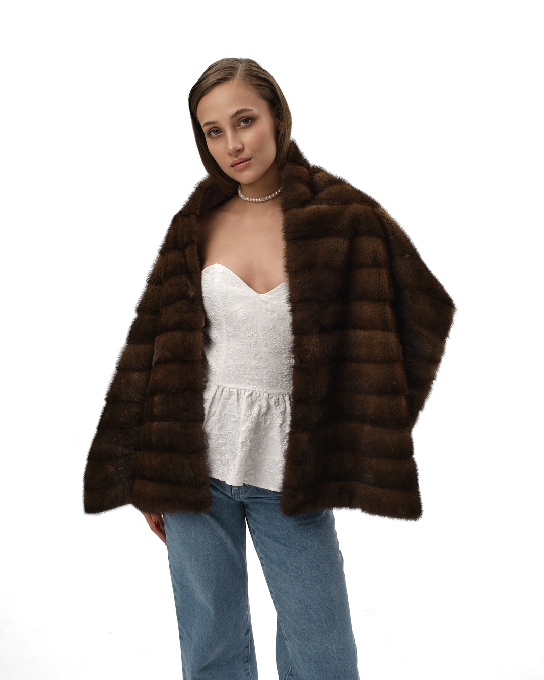 шарф из меха норки