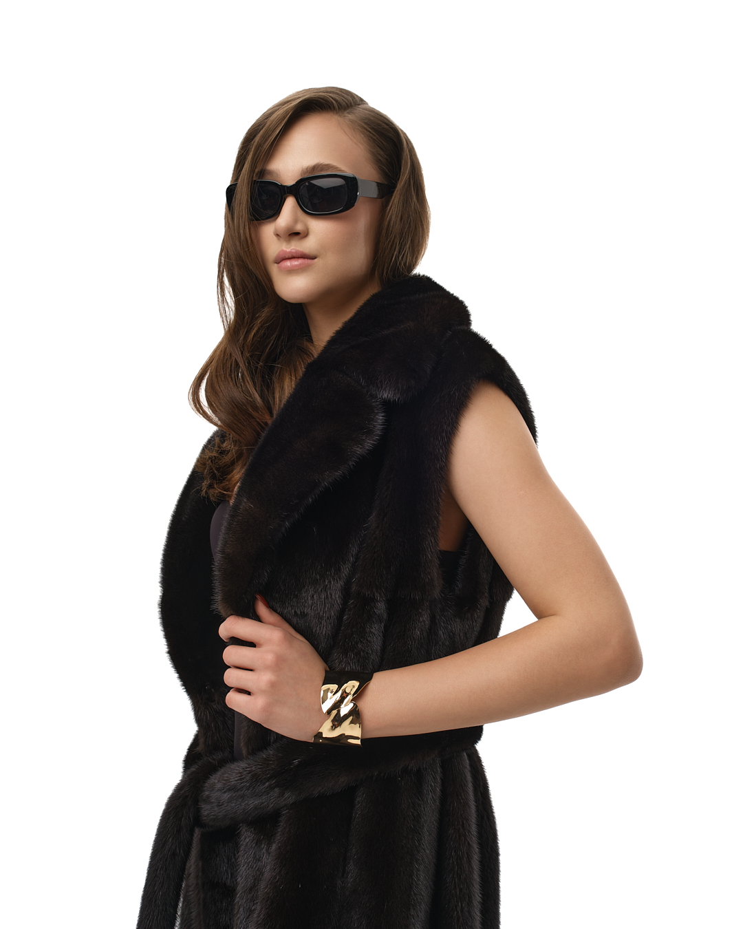 жилет из меха норки