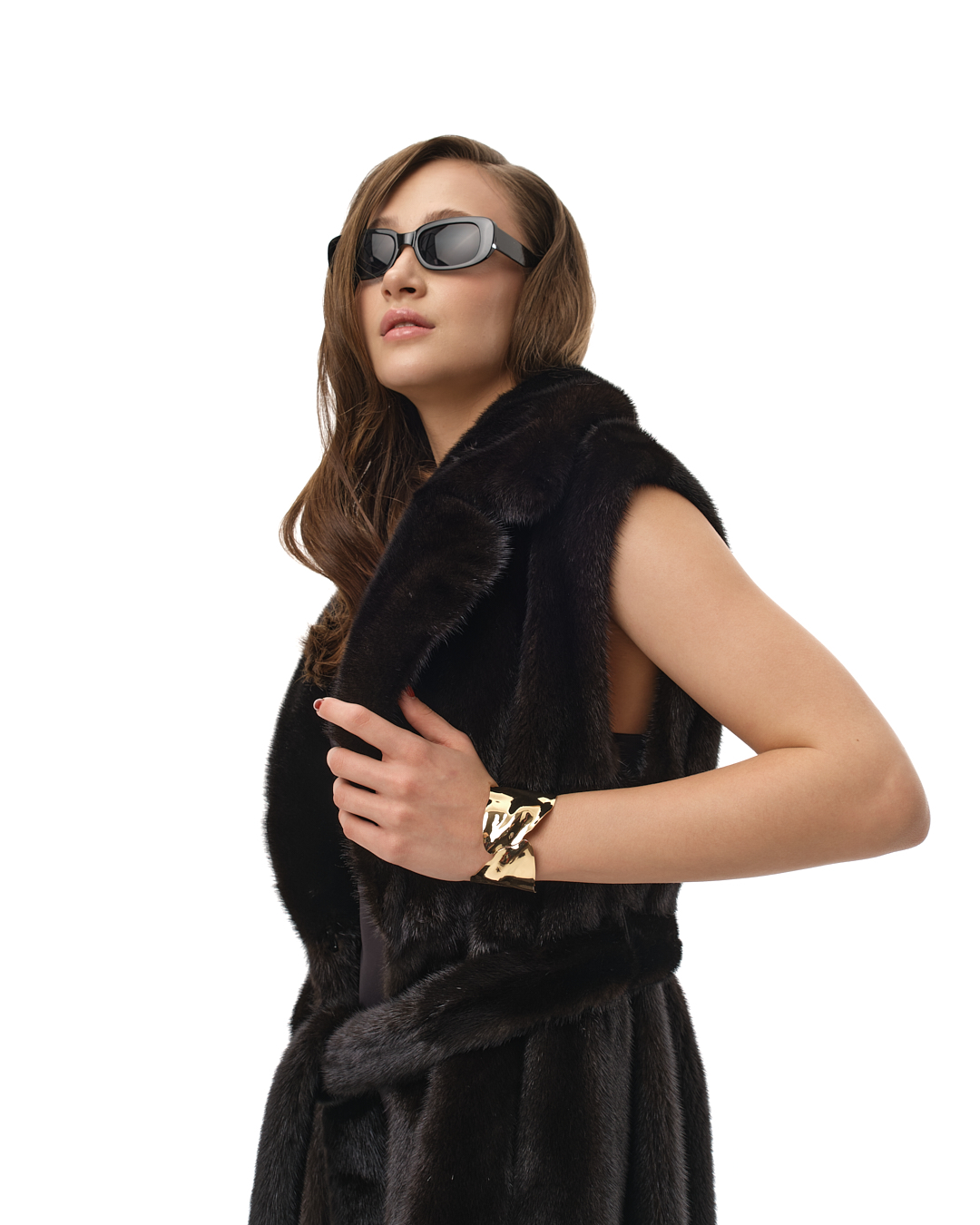 жилет из меха норки