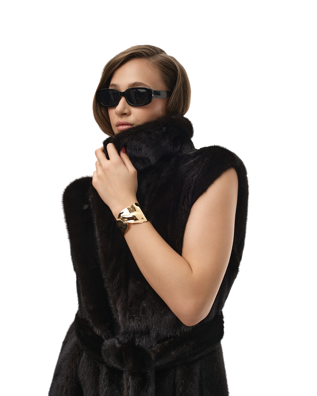 жилет из меха норки