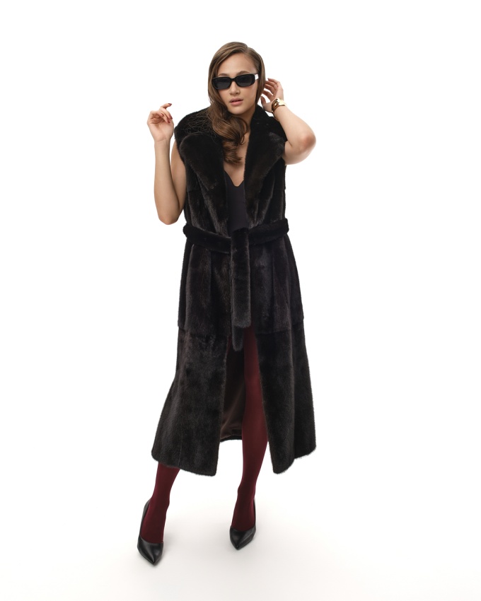 жилет из меха норки