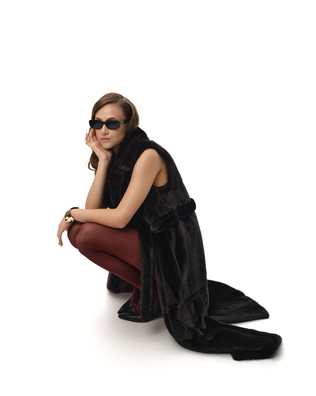 жилет из меха норки