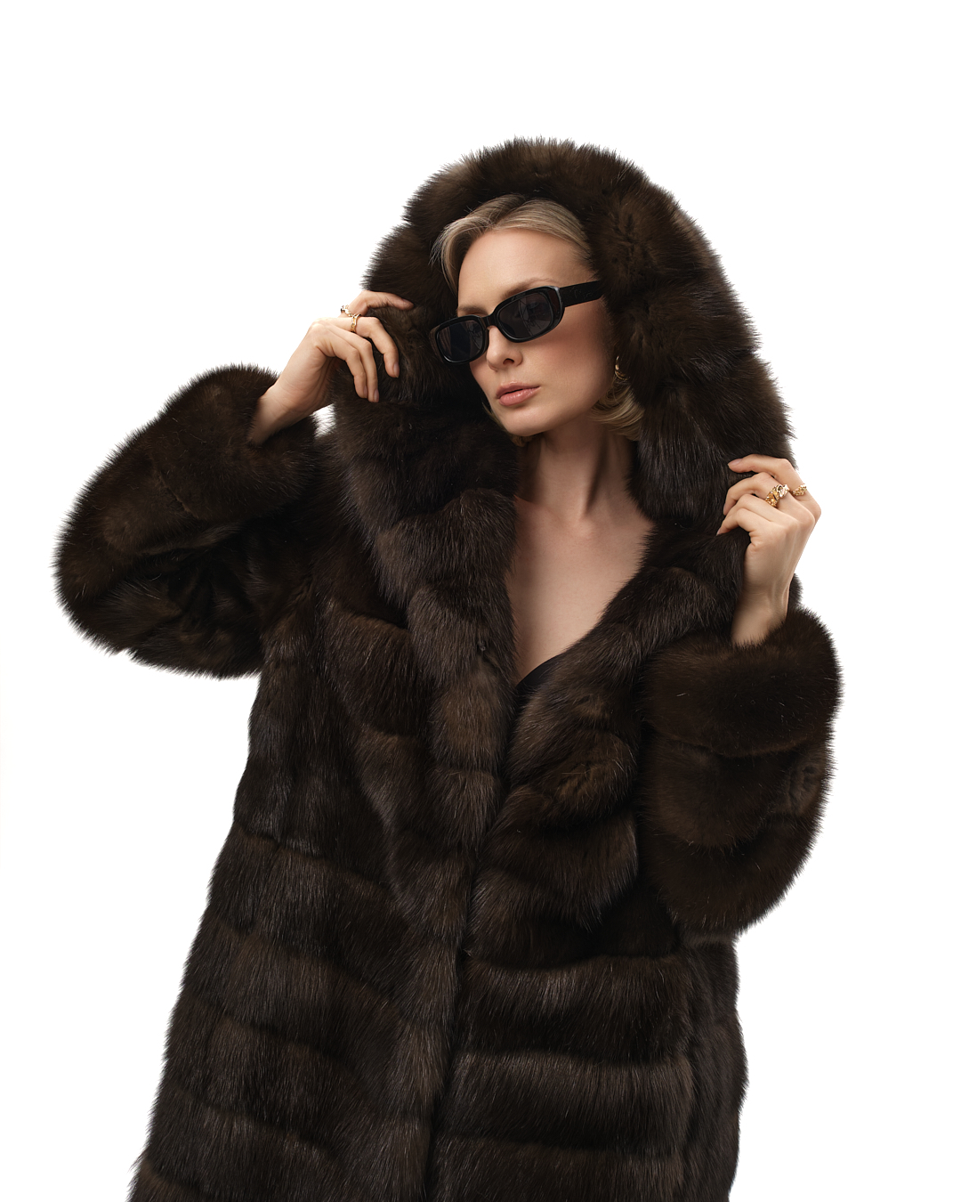 полупальто из меха соболя