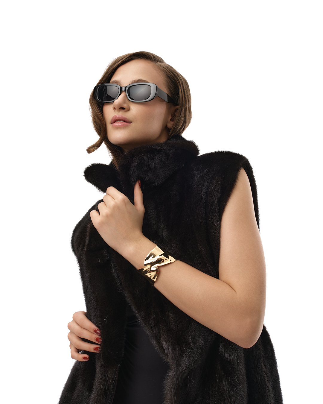 жилет из меха норки