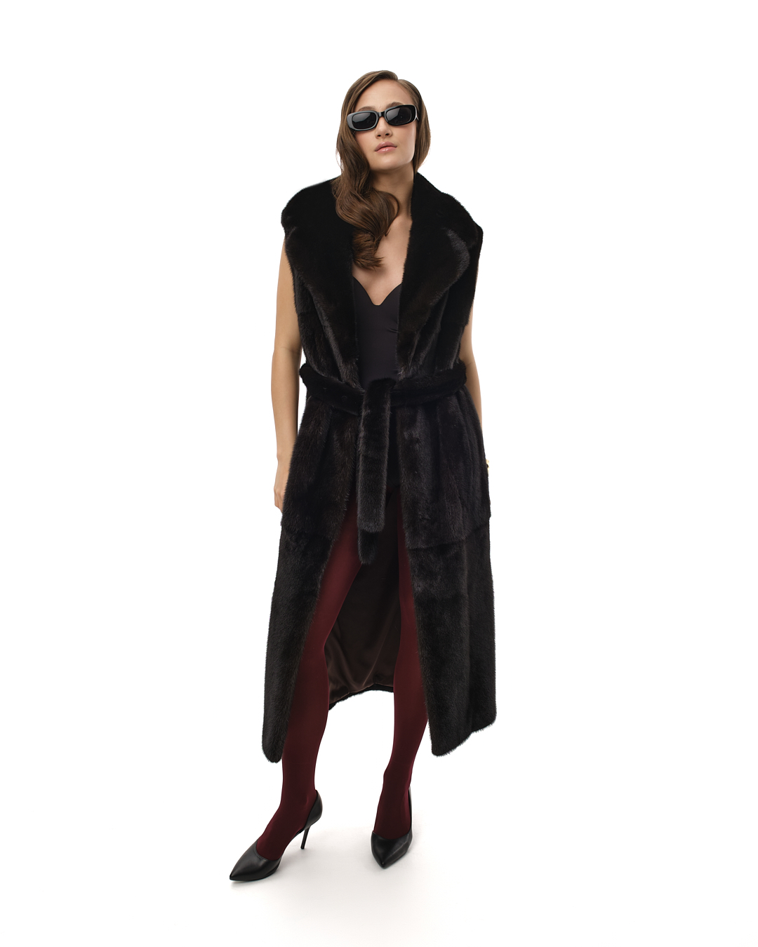 жилет из меха норки