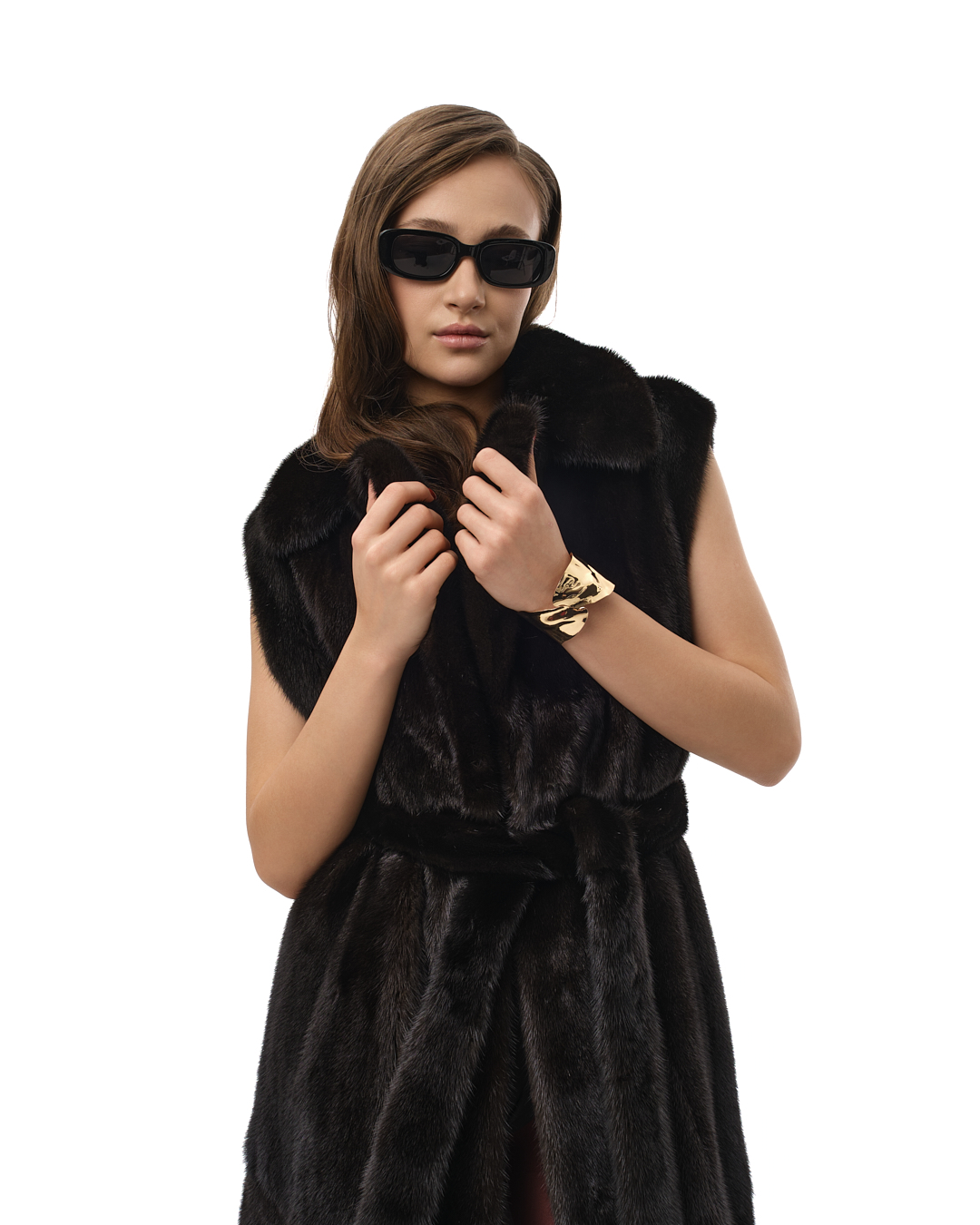 жилет из меха норки