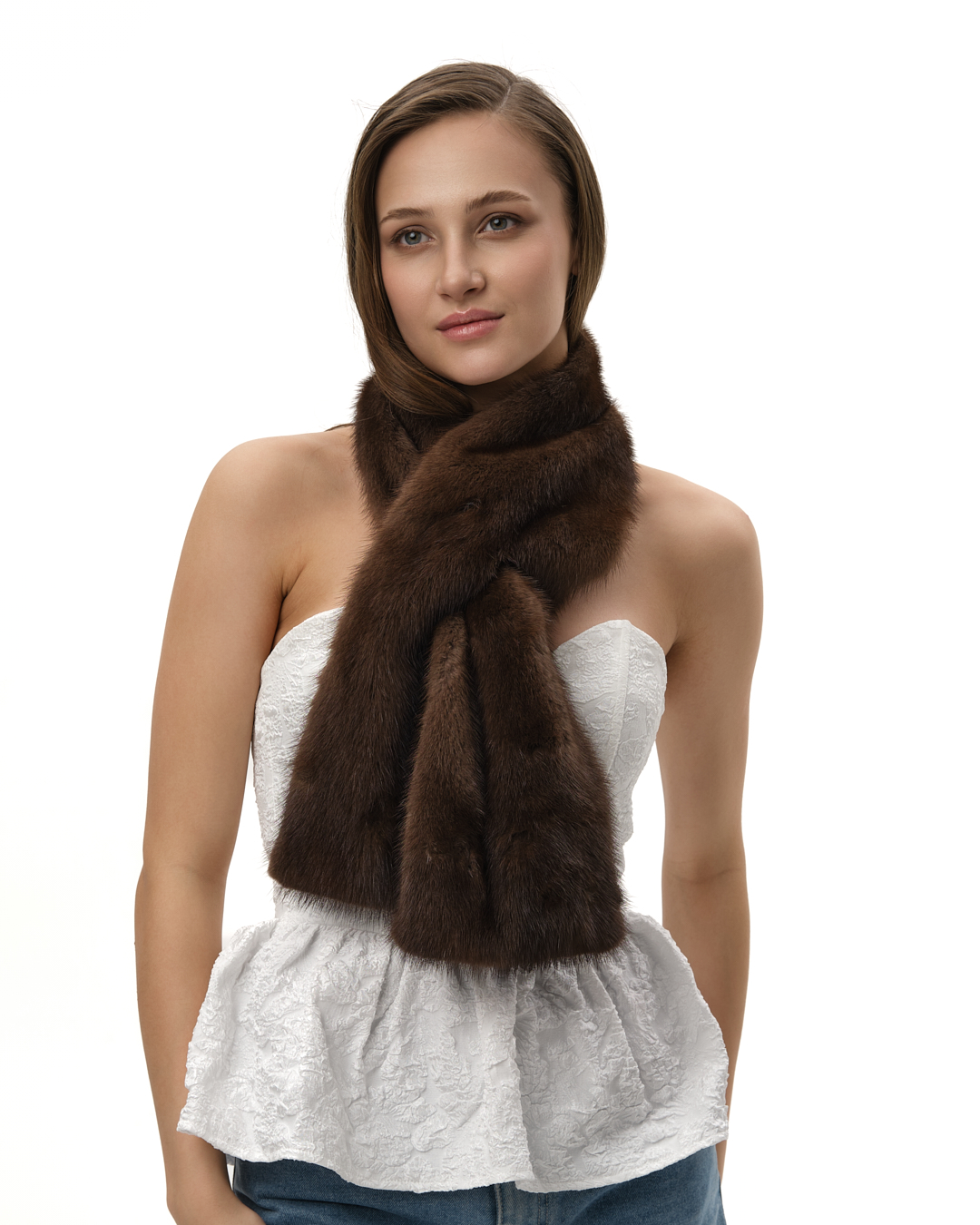 шарф из меха норки