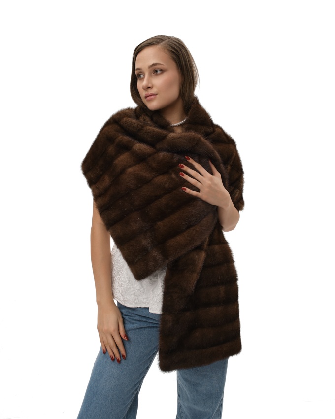 шарф из меха норки
