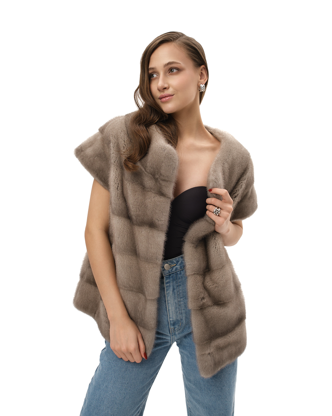 жилет из меха норки