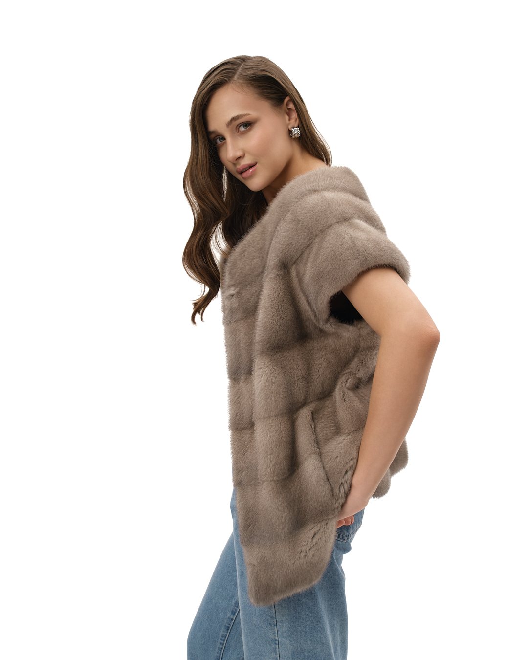 жилет из меха норки