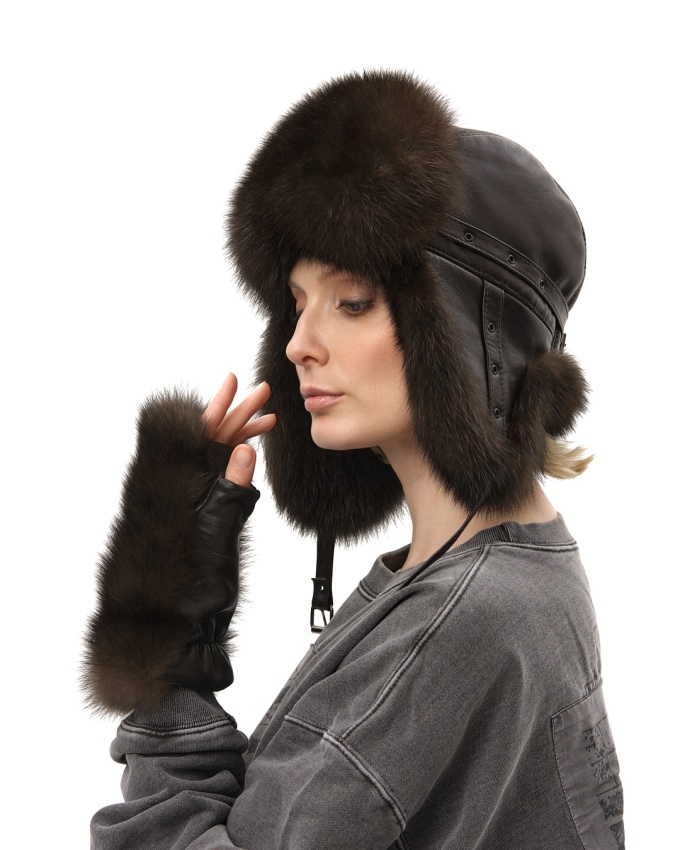 митенки из меха соболя