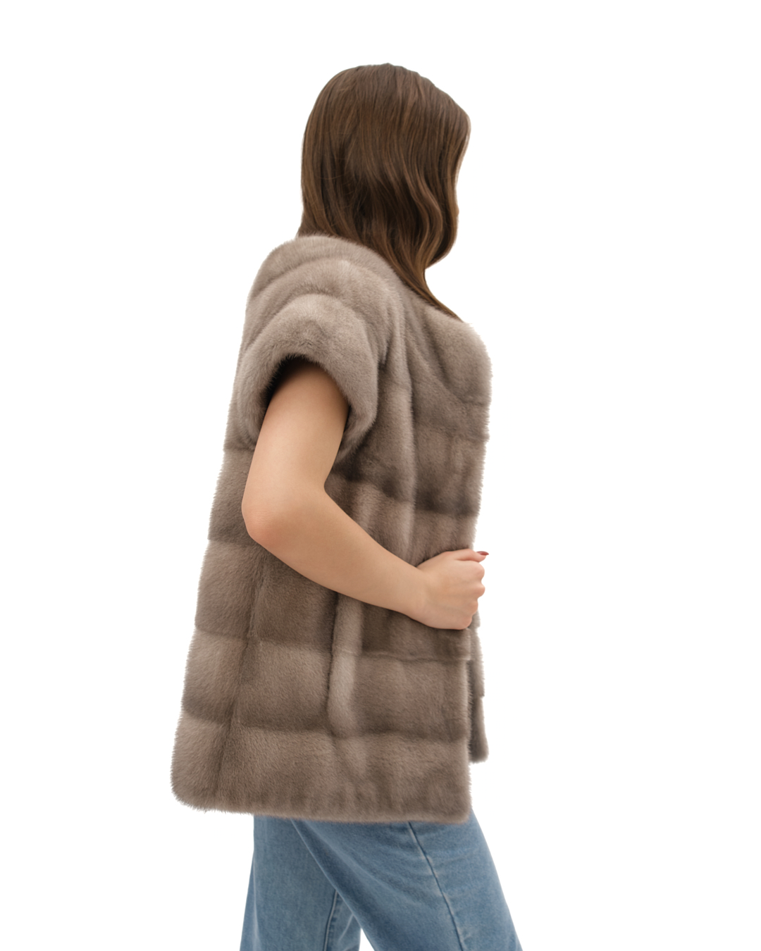 жилет из меха норки