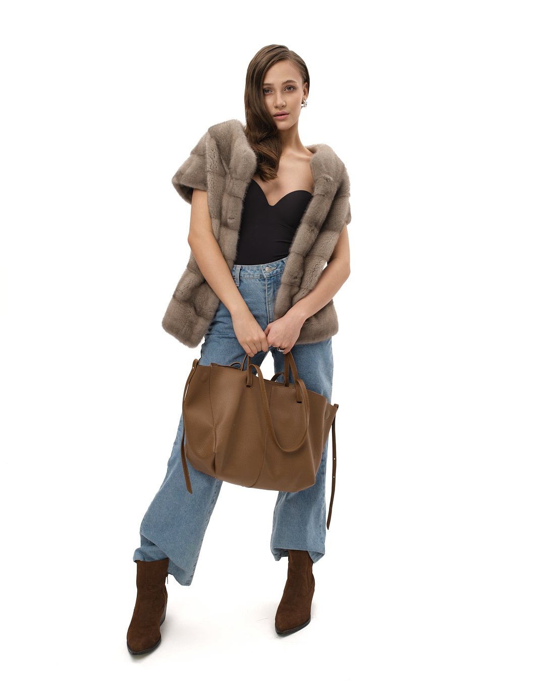 жилет из меха норки