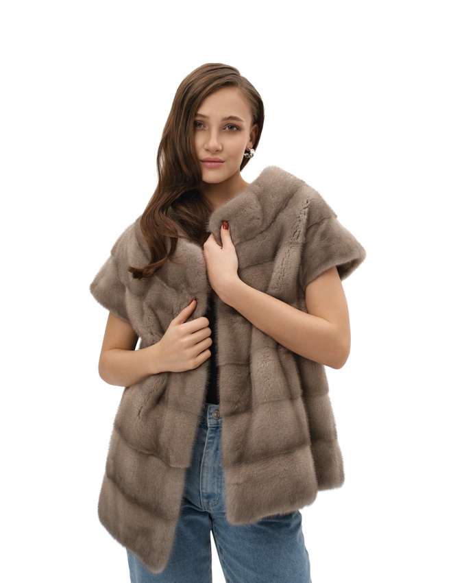 жилет из меха норки