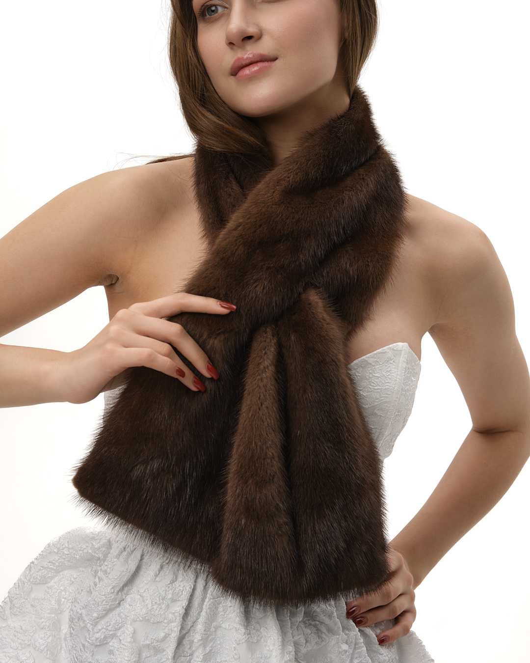 шарф из меха норки