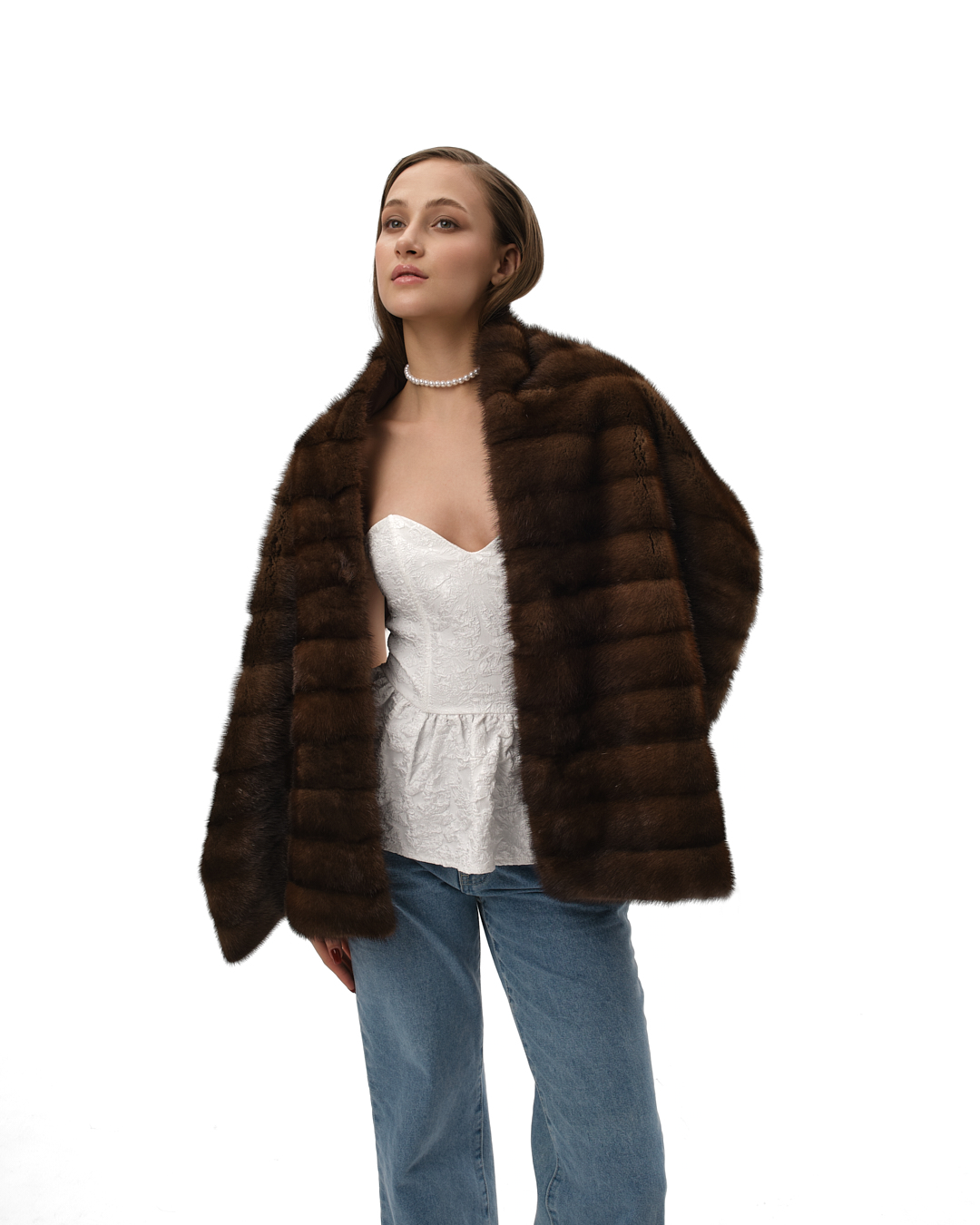 шарф из меха норки