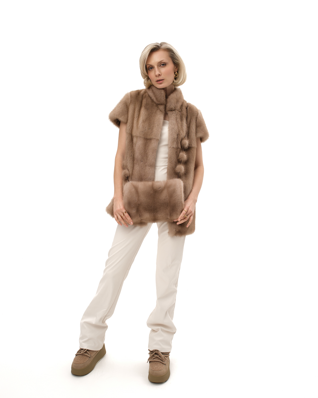 жилет из меха норки