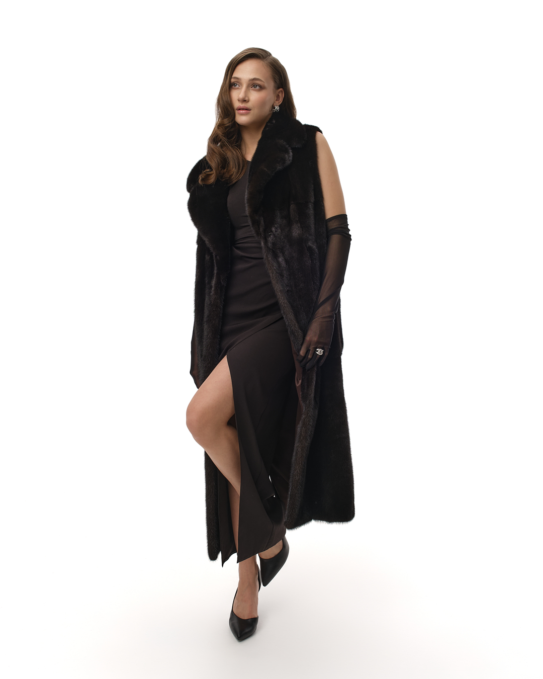 жилет из меха норки