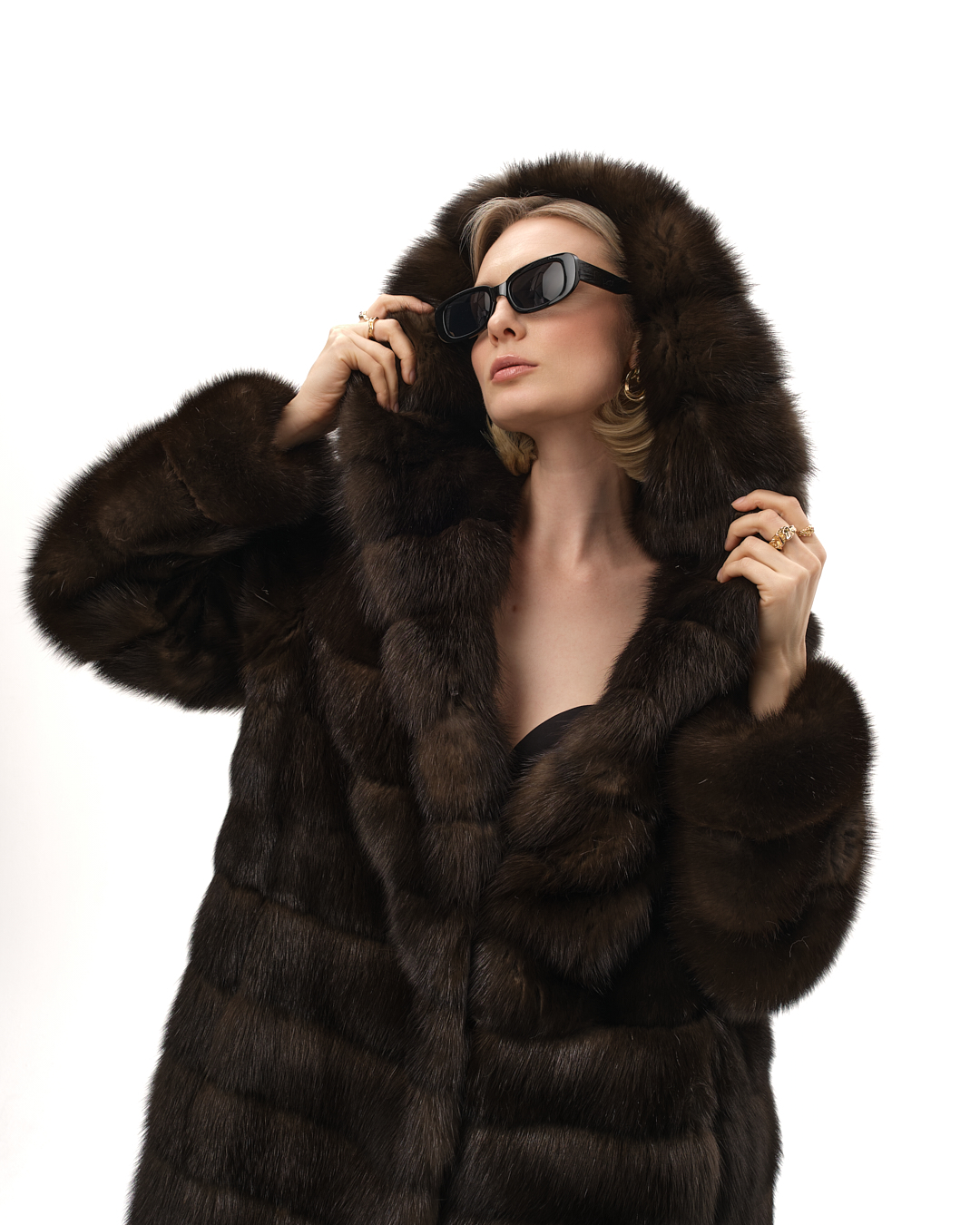 полупальто из меха соболя