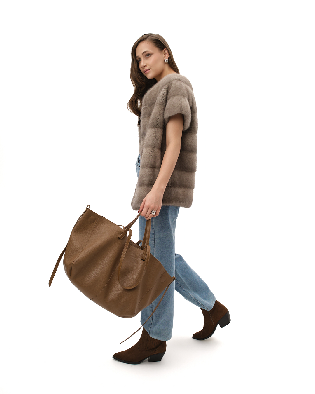 жилет из меха норки