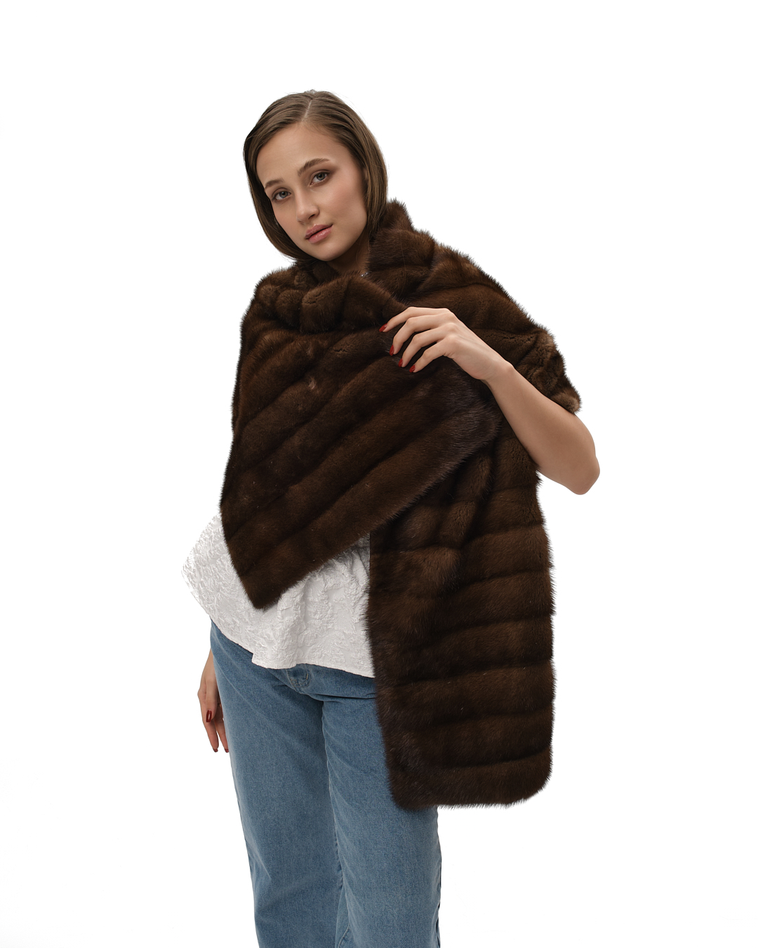 шарф из меха норки