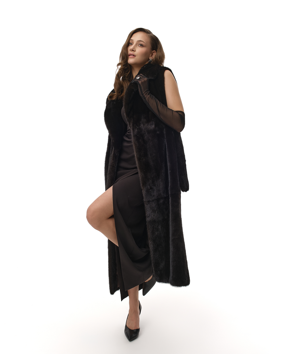 жилет из меха норки