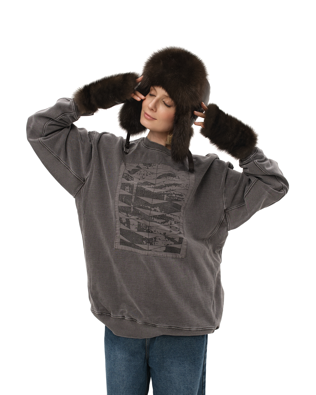 митенки из меха соболя