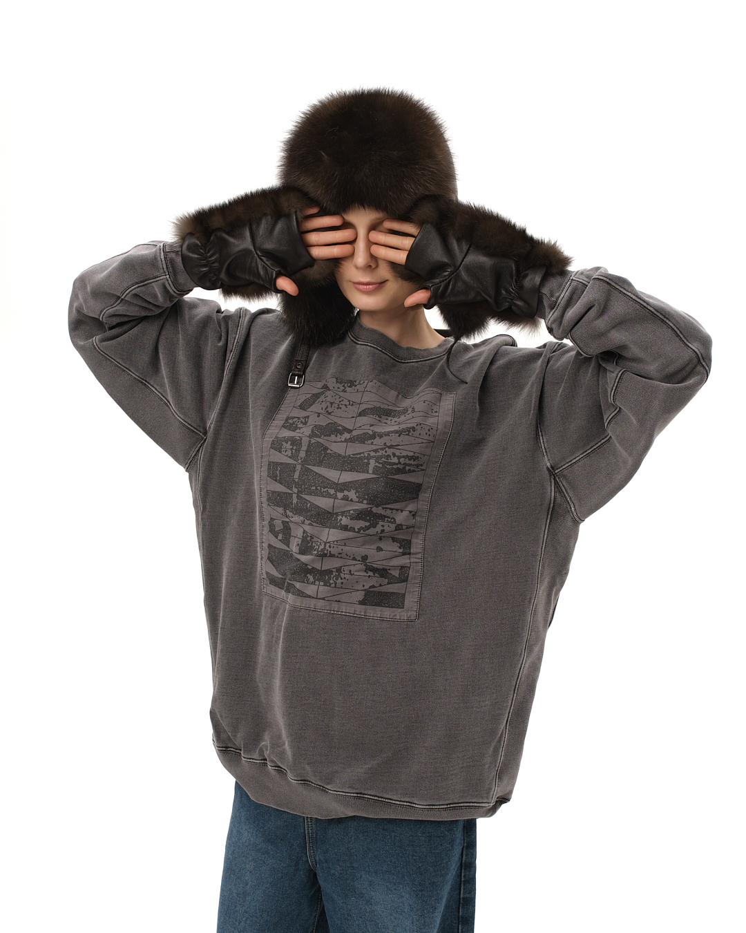 митенки из меха соболя