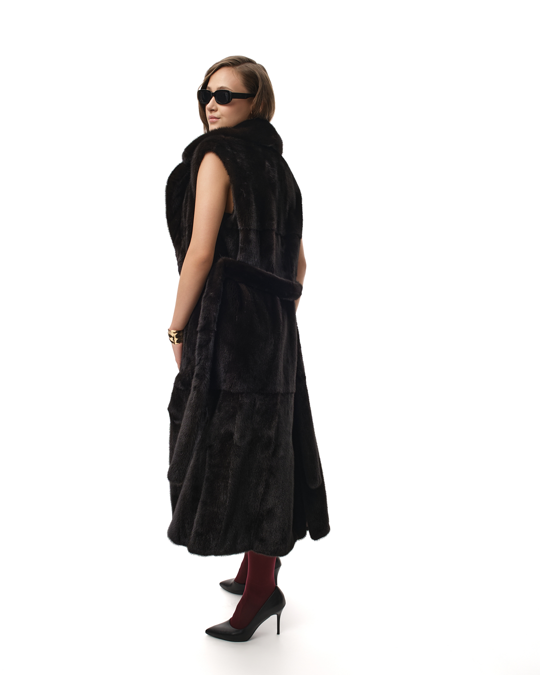 жилет из меха норки