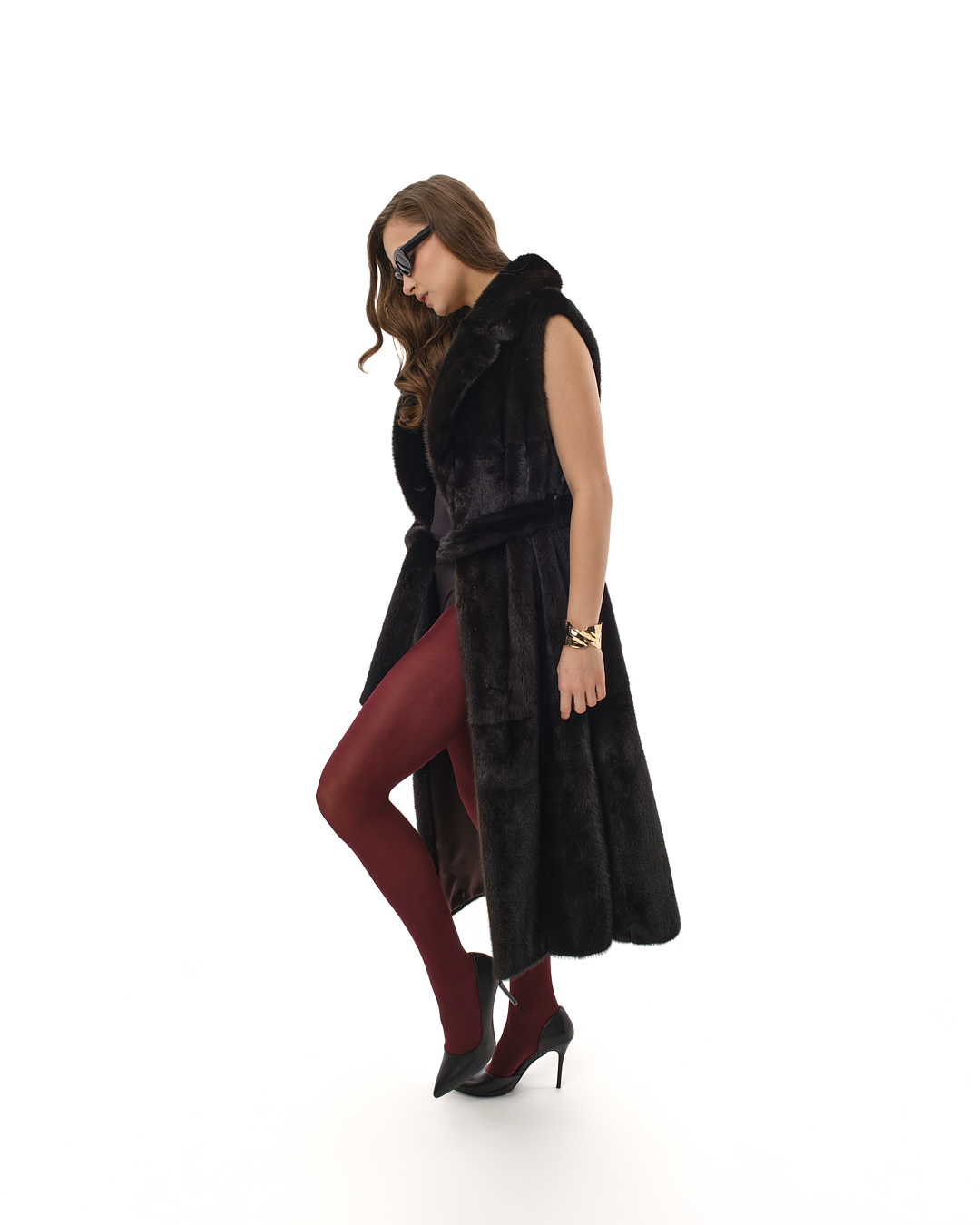 жилет из меха норки