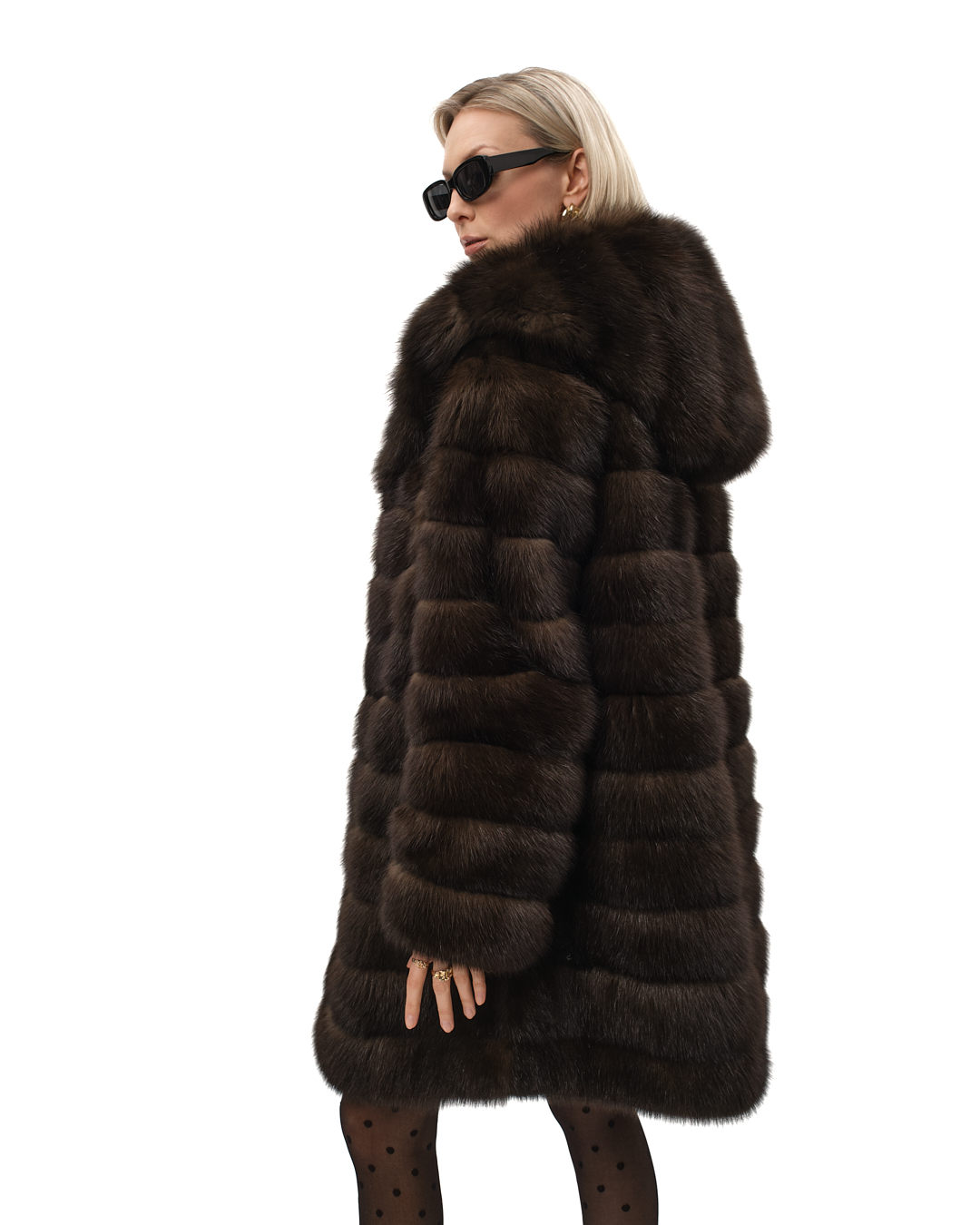 полупальто из меха соболя