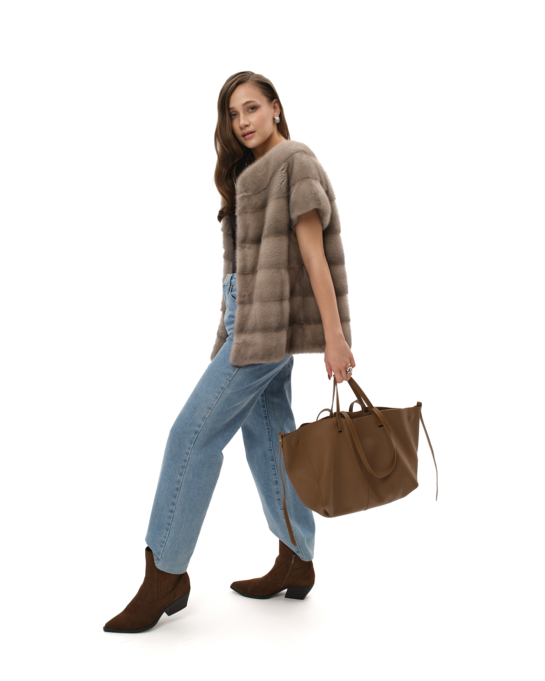 жилет из меха норки