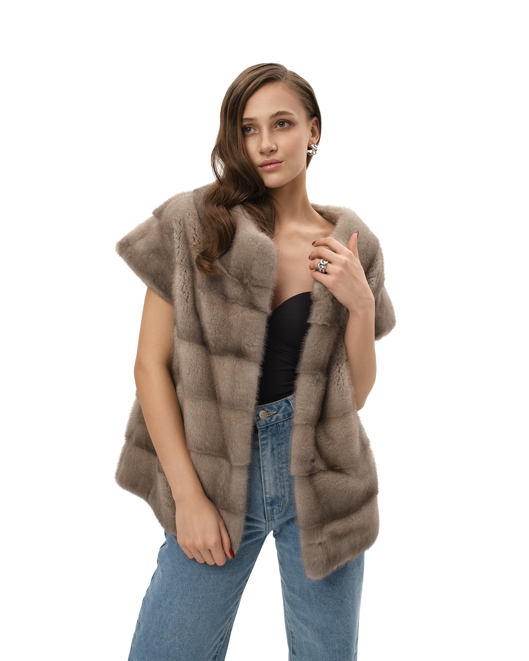 жилет из меха норки