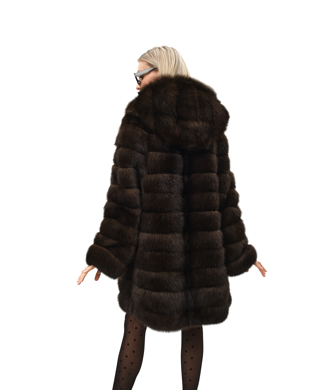 полупальто из меха соболя